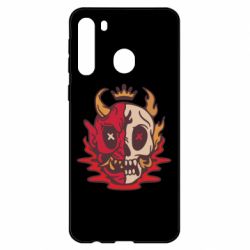 Чехол для Samsung A21 Skull face - PrintSalon