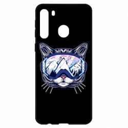 Чехол для Samsung A21 Snowboard Cat - PrintSalon