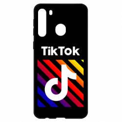 Чехол для Samsung A21 Tik Tok Colorful Logo - PrintSalon