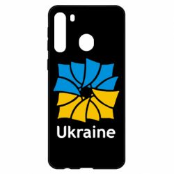 Чехол для Samsung A21 Ukraine квадратний прапор