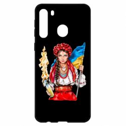 Чехол для Samsung A21 Украинская девушка в венку - PrintSalon