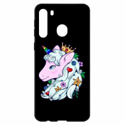 Чехол для Samsung A21 Unicorn Princess - PrintSalon