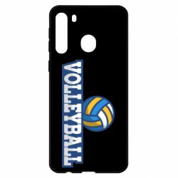 Чехол для Samsung A21 Volleyball text and ball - PrintSalon