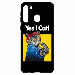 Чехол для Samsung A21 Yes I Cat - PrintSalon