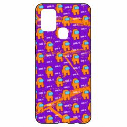 Чехол для Samsung A21s Among Us and grunge background - PrintSalon