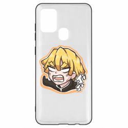 Чехол для Samsung A21s Angry Zenitsu Agatsuma - PrintSalon