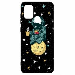 Чохол для Samsung A21s Astronaut and coffee - PrintSalon