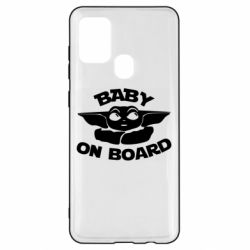 Чехол для Samsung A21s Baby on board yoda - PrintSalon