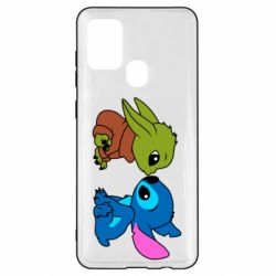Чехол для Samsung A21s Baby Yoda And Stitch - PrintSalon