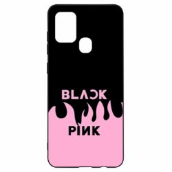 Чехол для Samsung A21s Blackpink pink fire - PrintSalon