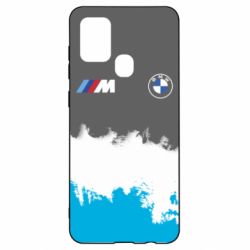 Чехол для Samsung A21s BMW logo and gray background - PrintSalon