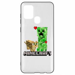 Чехол для Samsung A21s Creeper and Cat - PrintSalon