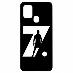 Чехол для Samsung A21s Cristiano Ronaldo Silhouette Art - PrintSalon