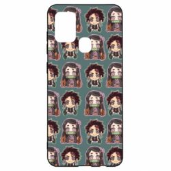 Чехол для Samsung A21s Cute Tanjiro with Nezuko - PrintSalon