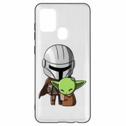 Чехол для Samsung A21s Din Djarin And The Child - PrintSalon