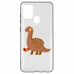 Чехол для Samsung A21s Dinosaur in sock - PrintSalon