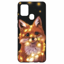 Чохол для Samsung A21s Fox And Christmas Lights - PrintSalon