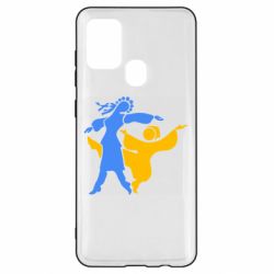 Чехол для Samsung A21s Гопак. Девушка и парень - PrintSalon