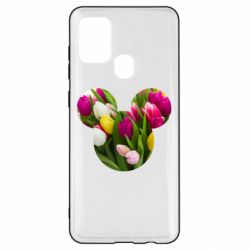 Чехол для Samsung A21s Inner world flowers mickey mouse