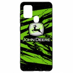 Чохол для Samsung A21s John Deere and green background - PrintSalon