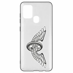 Чехол для Samsung A21s Колесо и крылья - PrintSalon