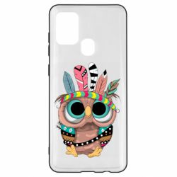 Чехол для Samsung A21s Little owl with feathers - PrintSalon