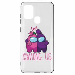 Чехол для Samsung A21s Love is Among Us - PrintSalon