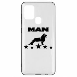 Чехол для Samsung A21s Man lion and stars - PrintSalon