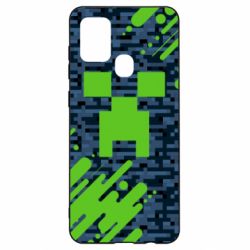 Чехол для Samsung A21s Minecraft Creeper - PrintSalon