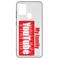 Чехол для Samsung A21s My family youtube-PrintSalon Чехол для Samsung A21s My family youtube