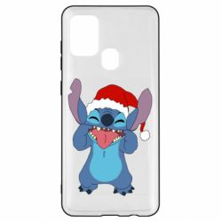 Чехол для Samsung A21s Новогодний Стич - PrintSalon