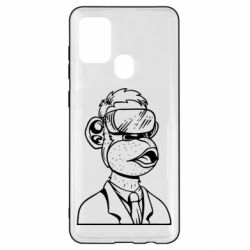 Чехол для Samsung A21s Обезьяна в виртуальных очках - PrintSalon