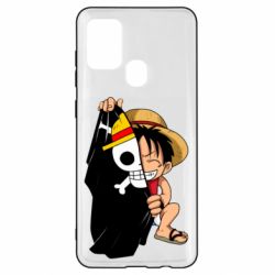 Чехол для Samsung A21s One piece chibi Luffy - PrintSalon