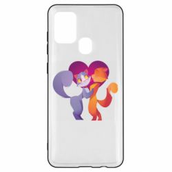 Чохол для Samsung A21s Парочка. Котики - PrintSalon
