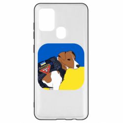 Чехол для Samsung A21s Патрон на фоне флага - PrintSalon