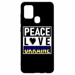 Чехол для Samsung A21s PEACE LOVE UKRAINE - PrintSalon