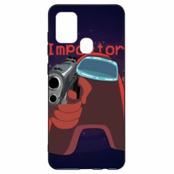 Чохол для Samsung A21s Red With A Gun - PrintSalon