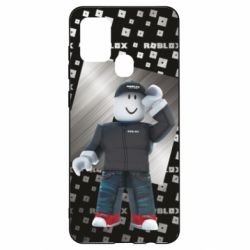 Чохол для Samsung A21s Roblox And Metal Logo - PrintSalon