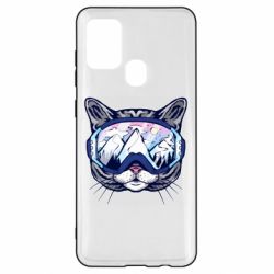 Чехол для Samsung A21s Snowboard Cat - PrintSalon