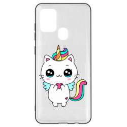 Чехол для Samsung A21s The cat is unicorn - PrintSalon