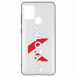 Чехол для Samsung A21s Valorant glitsh logo - PrintSalon