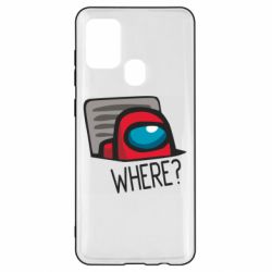 Чехол для Samsung A21s Where? ( Among Us ) - PrintSalon