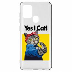 Чехол для Samsung A21s Yes I Cat - PrintSalon