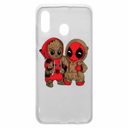 Чехол для Samsung A30 Baby Groot And Deadpool - PrintSalon