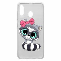 Чехол для Samsung A30 Cute raccoon - PrintSalon