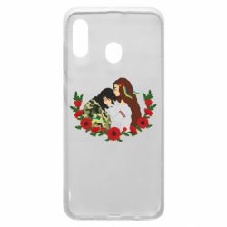 Чехол для Samsung A30 Дівчина цілує солдата