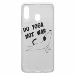 Чехол для Samsung A30 Do yoga not war - PrintSalon