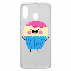 Чехол для Samsung A30 Funny cupcake with smile - PrintSalon