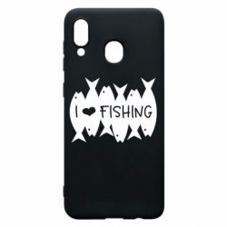 Чохол для Samsung A30 I Love Fishing - PrintSalon