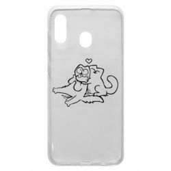 Чехол для Samsung A30 Кот Саймона Любовь - PrintSalon